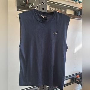 CHAMPION men's sleeveless large loose-fitting exercise t shirt- dark blue